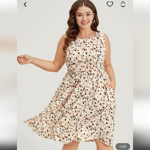 AVANT DOT WOVEN MIDI DRESS main image 1